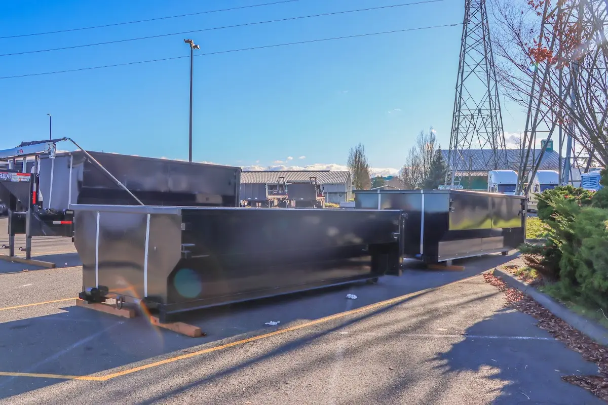 Roll-off dumpster ready for waste disposal at job site for Roofing Dumpster Rental in Prescott